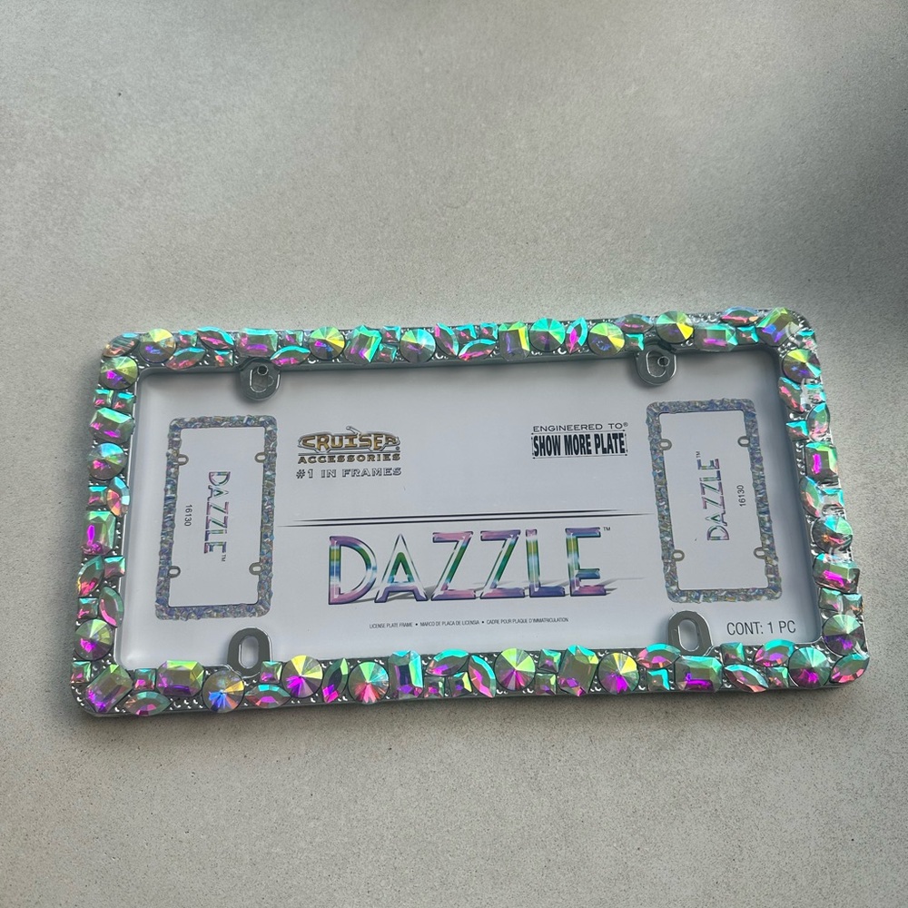 Dazzle Holographic License Plate Frame